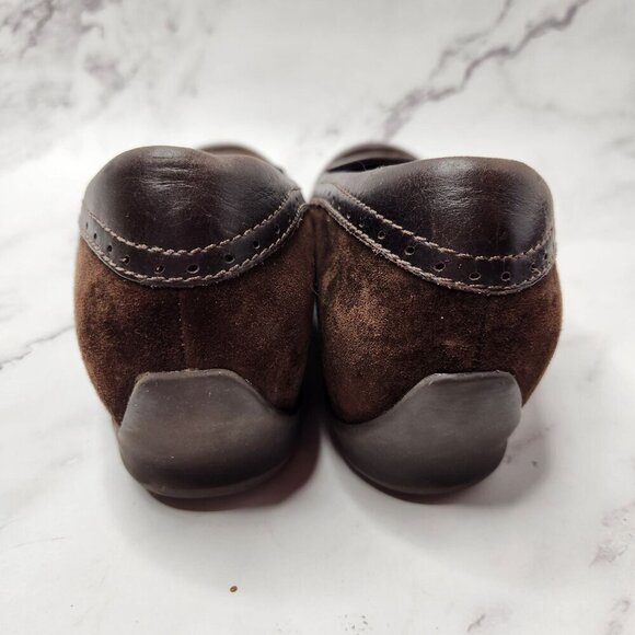 Merrell Plaza Moc Dark Coffee Brown Suede Leather Walking Flats Slip-On Shoes 8 - Picture 4 of 8